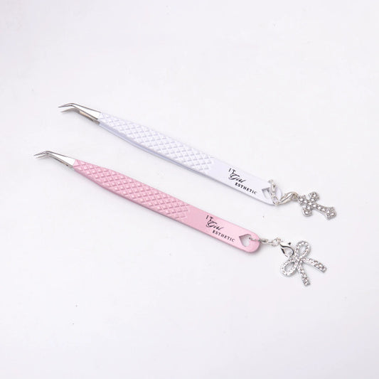 Fiber Tip Tweezer - 45° Curved Volume