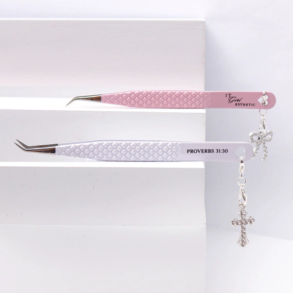 Fiber Tip Tweezer - 45° Curved Volume